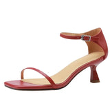 Simple Wind Side With Exposed Toe Sandals Women's Summer 2025 New Fine And Anti-Slip High Heels