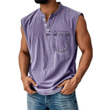Explosion Sleeveless T-Shirt Young Men's Casual Trend Open The Door Wisht