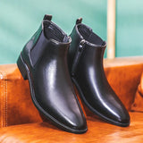 Zingj And Winter Boots Winter New Men's Chelsea Boots British Martin Boots Set Foot