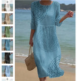 Spring And Summer New Short-Sleeved Casual Print Temperament Dress Dress Body Small Fresh Casual