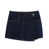 New Pocket-Dressed Denim Shirt 7484064 Double Skirt