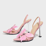 Three-Dimensional Phantom Butterfly Mirror Snake Pattern Blue Lady High Heel Sandals Ultra-High