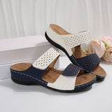 Summer Women Thick Bottom Slippers Large-Size Thick-Sed Fish Mouth Slippers Outside Wearing Beach