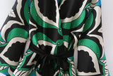 Women's Bow Dress Printed Shirt