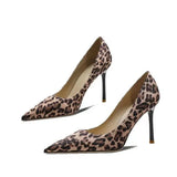 Women 2025 Spring And Autumn New Sexy Leopard Sharp Tip Fine And Stylish Light-Mouthed Single-Shoe