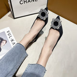 Pointed High Heel Single-Shoe Water Drill Head Sandals Women 2025 Summer New Fine Heel Dress High