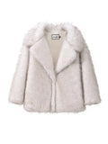 Winter White Dye Tip Imitation Fox Hair Long Suit Hair Young Environmental Protection Fur Coat