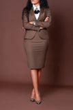 And Autumn 2025 New Women's Fashion Professional Composite Long Sleeve Suit Packed Cock Dress