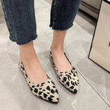 Leopard-Print Soft-Bottomed Velvet Shoes Women 2025 New Flat Velvet Flat For Good Things Shallow Mouth Comfortable Single