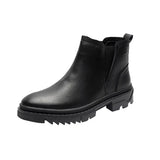 Zingj Boots Male Heighten Ankle Boots Platform Chelsea Boots High Top Men's Shoes Black And Velvet Leather Boots S52-Net Red