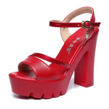 Super High Heels, Thick Heels, Waterproof Platform Sandals, Women's Extra Small Size Muffin Thick Soles, Models, Cheongsam, Walking