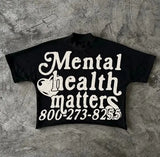 Cool Boy New Prayer Hand-Printing T-Shirt Five-Sleeved