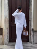 White Hollow Open Shirt Dress Women's Dress 2025 New Dress