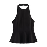 Women's Clothing INS Net Red Explosion Fashion Short-Term Under The Elastic Hanging Neck