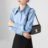 Blue Sharp Collar Shirt Woman 2025 Spring And Autumn Design Small Commuting Professional Shirt