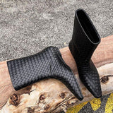 Loose Sleeve Slope And Straight Sleeve Boots 2025 Autumn And Winter New Fashion Square Head Temperament Short Boots