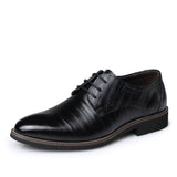 Zingj Men's Business Leather Shoes Fashion Large Size Pointed Men's Shoes Lace Fashion Shoes 47