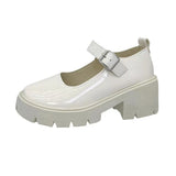 Back-Bottomed Retro Mary Jane Shoes Women 2025 New Four-Season Fashion Almost Thin Small Leather