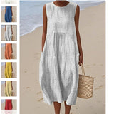 And Summer 2025 New Sleeveless Casual Print Temperament Dress Dress Body Small Fresh Casual