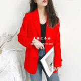 Zingj Suit Jacket Female 2024 Spring And Autumn New Korean Version Loose Students Long Jacket Casual Small Suit