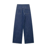High-Waisted Broad-Legged Jeans Women Retro Thin-Skinny Tug-And-Wearing Tide