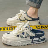 Semi-Slacker Shoes One Foot Pedal Casual Shoes Thick Soles Small White Tide Shoes Niche Design Board