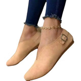 Lady Single-Shoe Casual Solid-Colored Velvet Head Flat Heeled Feet Pedal Shoes Children Spring And