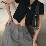 T-Shirts Women Summer Newest Short Sleeve Skinny Simple Sexy Female Tops Chic Streetwear Daily Students Fashion