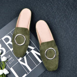 Bottom Round Half Slippers Women's Leisure Bag Head Retro Lazy Outside Wearing A Follower Muller Single Shoe Size