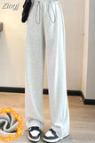 Winter Warm Sweatpants Women Fleece Trousers Solid Lose Thick Casual Pants Winter Warm Women Fleece Cotton