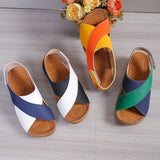 Sandals Women 2025 Summer New Pine Cake Thick Bottom With Skirt Casually Exposed Toe Beach