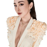 New Star Fashion Heavy Industry Nail Bead Three-Dimensional Flowers Green Fruit Collar Dress Dress Dress