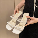 Women 2025 Summer New French Style With Sandals Fashion Toe Grude Bow High
