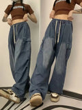 Tie Strap Baggy Cargo JeansOutfit