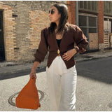 Women's Explosive Minimalist Fashion V-Neck Button Knitted