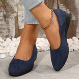 New Pointed Women's Shoes Large Size Shallow Slope Heel Single Shoes Bean Shoes Sports Casual Shoes