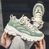 Tie Color Old Dad Shoes Trend Fashion Casual Shoes Breathable Net Cloth Students Outdoor Sports Men's