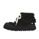 Shoes Winter Thick Soles Plus Velvet Outdoor Cotton Shoes Short Cylinders Snow Boots Men And Women The Same Black Martin