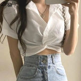 Women Turn-down Collar Casual Tender Ladies Female Elegant Girls Student Streetwear Fashion Ulzzang Stylish Blusas