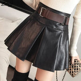 Skirts Women Pleated High Waist Elegant All-match Leisure Spring Autumn Sexy Mini Korean Style Female Solid Cozy