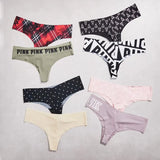Lady T-Tong Trousers Round Lattice Letter Large-Size Female T-Trousers