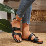 Summer New Large-Size Women's Shoe Covers Fashion Flat-Bottomed Slippers Women's Cold