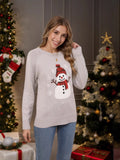 And Winter New Christmas Sweater Christmas Cute Snowman Embroidered Knitted Shirt