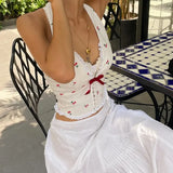 Zingj Women's Wear 2024 Summer New Fashion Temperament Sexy V Neck Neck Cherry Print Flowers And Trees Ear