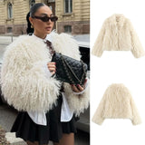 Women's ZA Autumn And Winter New Street Fashion Faux Fur Effect