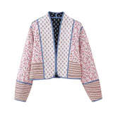 Women's Clothing Prints Two Sides Of The Cotton Jacket Cardigan Color Small Cotton Jacket Cotton Clothes Women