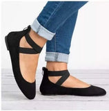 Summer New Shallow Mouth Tight Strap Round Head Women's Shoes Flat Floor Dance Mother Single Shoe