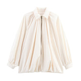 Women's Explosive Fashion Casual Bubble Sleeve Silk