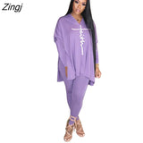 Two Piece Sets Women Summer Casual Loose Pullover Top And Pants Set Plus Clothing Matching Set