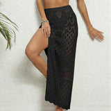 Yang Hollow Open Fork Sexy Beach Resort Dress Sunscreen